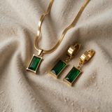 Kuldne smaragdine komplekt Bodil