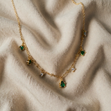 Kuldne smaragdine kaelakee Liva